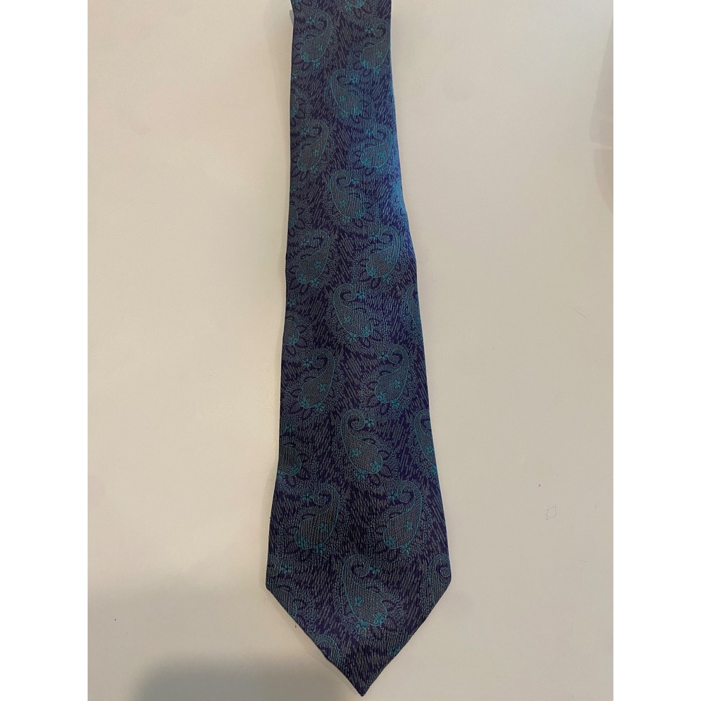 SAINT HONORE Mens Paisley Necktie 100% Pure Silk‎ Hand Made in Spain